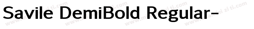 Savile DemiBold Regular字体转换